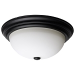 SATCO 60-129 3 LIGHT 15-INCH FLUSH MOUNT MATT