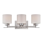 SATCO 60-5203 PARALLEL 3 LIGHT VANITY FIXTURE W