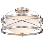 SATCO 60-5331 GINGER 2 LIGHT SEMI-FLUSH WITH ET