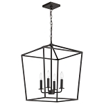 SATCO 60-7952 EMMA 4 LIGHT LARGE PENDANT DARK