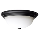 SATCO 60-129 3 LIGHT 15-INCH FLUSH MOUNT MATT