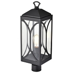 SATCO 60-8124 OAKLYN 1 LIGHT POST TOP MATTE BLA
