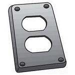 OZ-G FS1DC 1 GANG CAST CVR DPLX RCPT