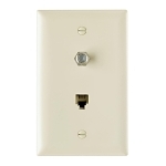 P&S TPTELTV-I 1 TELE/1 F TYPE COAX IN 1G TP PLT