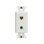 P&S WP3215-WH-V1 2PT DECO W/ 1 F-CONN & 1 CAT