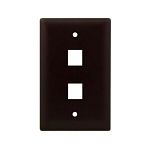 P&S WP3402-BR 1G WALL PLATE 2-PORT BR (M10)