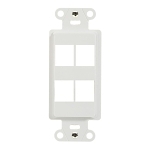 P&S WP3414-WH DECOR OUTLET STRAP 4 PORT WH (