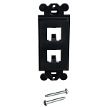 PANDUIT CFG2BL GFCI FRAME 2 PORT BLACK