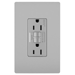 P&S 1597-GRY RADIANT SLF TST DUP GFCI 15A 125