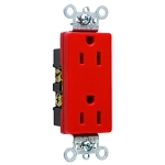 P&S 26242-RED DECO DUP RECEP 15A 125V S-WIRE RE
