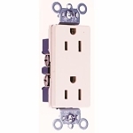 P&S 26252-W DECOR RECP 15A 125V S+B WIRE WH