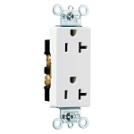P&S 26342-W DECO DUP RECEP 20A 125V S-WIRE W