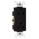 P&S 26352-BK DECO DUP RECEP 20A 125V B+S WIRE