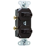 P&S 690-G COMBO 2SW 1P 15A 120/277V W/GRD BN