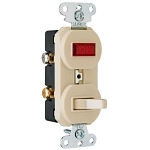 P&S 692-IG COMBO SW 1P 15A120V PILOT LT 1/25 GR