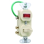 P&S 695-IG COMBO SW 3W 15A120V PILOT LT 1/25 GR