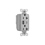 P&S PTTR20ACUSBGRY PLUGTAIL 20A HYBRID AC U