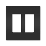 P&S RWP262BK RADIANT SCREWLESS WALLPLATE 2G B