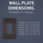 P&S RWP263DBCC6 RADIANT SCREWLESS WALLPLATE 3G D