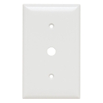 P&S SP12-W SMOOTH WALL PLT 1G TELEPHONE WHITE