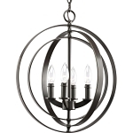 PROG P3827-20 4-60W CAND  SPHERE FOYER LANT