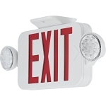 PROG PECUE-UR-30 LED COM BO EXIT/EMERGENCY RED