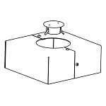 RAB BCK-RT6/20  6-IN ROU ND TAPERED 20-FT BASE COVER & CAP KIT