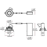 RAB G3R8927120W DL GIMB AL 3-IN ROUND 8W 600LM 9