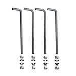 RAB BOLT4/11  ANCHOR BOL T KIT 3/4 X 18 3/4 FOR 4-IN 11-GAUGE RD & SQUARE