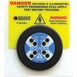 GRACE R-3W-KB-L DANGER B EZEL LABEL P.S.POLYCARBONATE KWIK-KALS