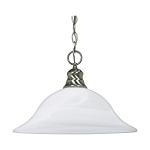 SATCO 60-390 1 LIGHT 16-IN. PENDANT ALABASTER