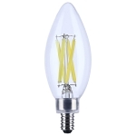 SATCO S11344 8 WATT C11 LED CLEAR FINISH CANDELA