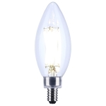 SATCO S11344 8 WATT C11 LED CLEAR FINISH CANDELA
