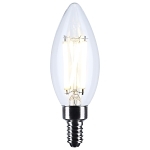 SATCO S11383 8 WATT C11 LED CLEAR CANDELABRA BAS