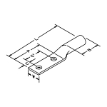 3M 31137 SCOTCHLOK COPPER TWO HOLE LONG BAR