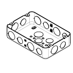 S/C 2G 1/2 3/4 GANG STEEL BOX 1/2-IN 3/4-IN