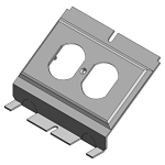 S/C 664 RP DUPLEX RCPT DEV PLT GALV STL