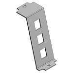 S/C AFD 8 3RJ DATA PNL 3KEYSTONE JACKS GALV STL