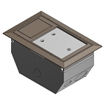 S/C AFM 2 BRN 2-COMPART AFM 75CU STL W/ BGE BRN