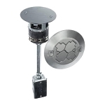 S/C FPT3-2P-2C-ALM 2X2 POKE-THRU 2 PWR 2 COM AL