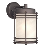 ANGELO 62307 1LT WALL LT N ORB W/WH ALAB GLS