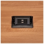 W-MOLD DQFP15UBK BLACK 1 5A TR DUPLEX W/USB 6-FT CORD