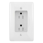 BRYANT RR1510W RECESS TR DUP RCPT 15A 125V WHI
